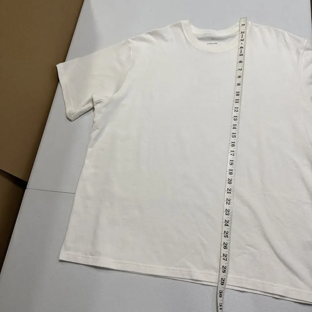 Everlane Mens Organic Cotton Tee White Relaxed Fit XL Basic Casual Minimalist - Picture 5 of 10
